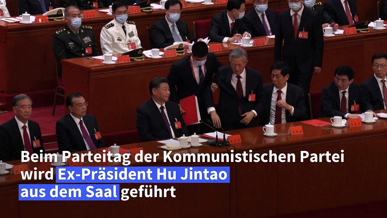 China: Ex-Präsident Hu Jintao aus dem Saal geführt
