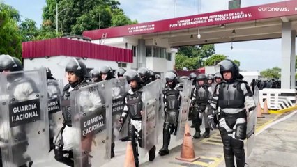 Download Video: Demonstration der Stärke? Mexiko und Guatemala üben Migranten-Abwehr