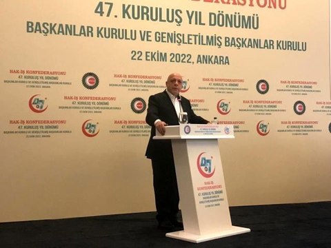 HAK-İŞ Genel Başkanı Arslan: Demokrasinin olmadığı yerde sendikal hareket yoktur