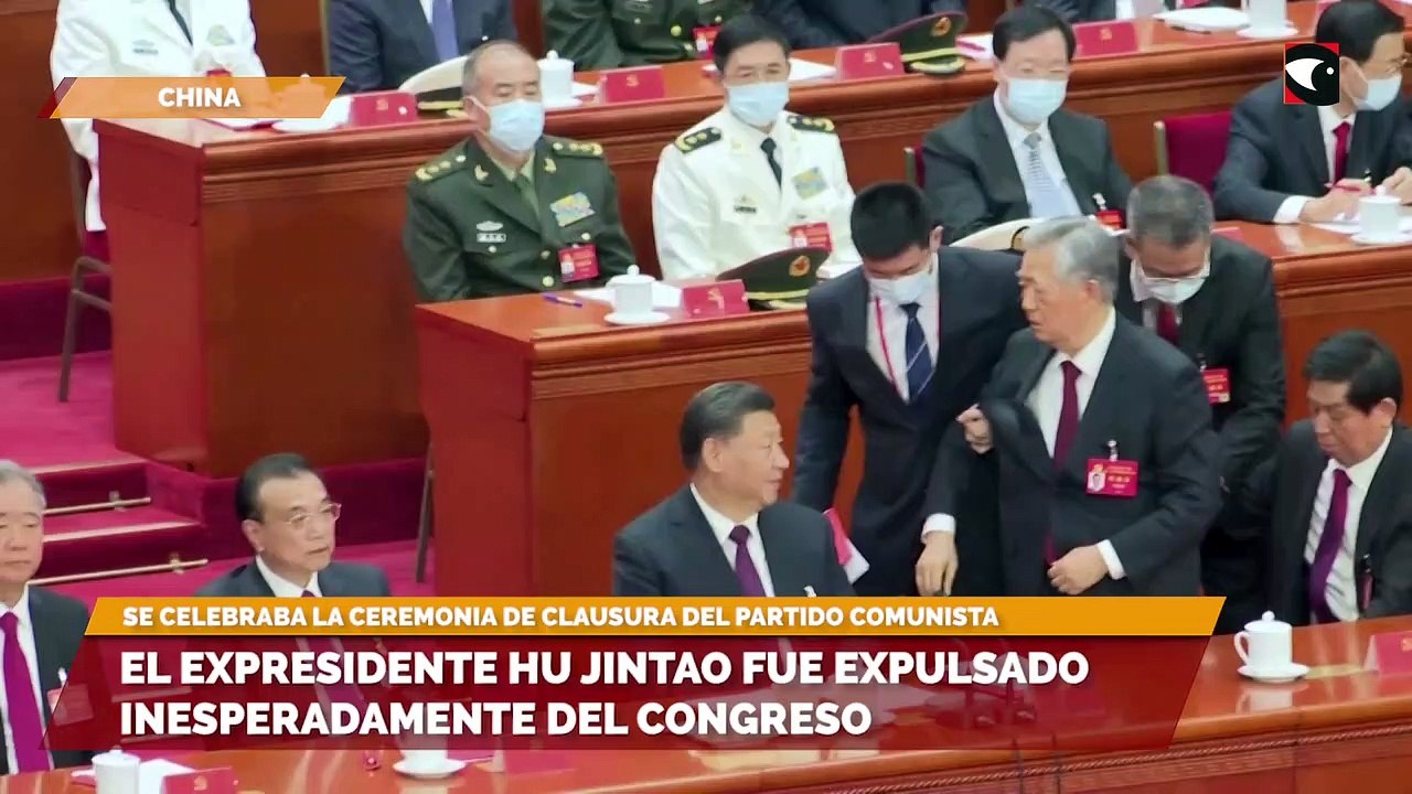 El expresidente Hu Jintao fue expulsado inesperadamente del congreso -  Vídeo Dailymotion
