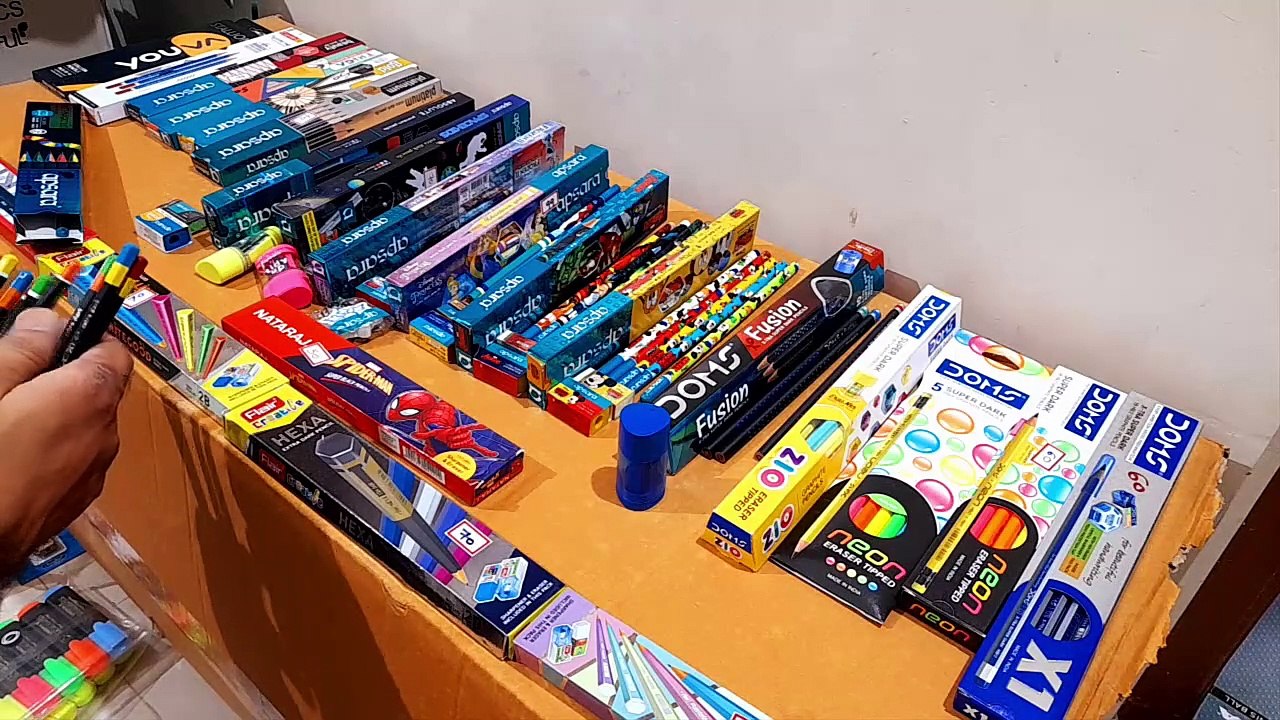 MEGA Unboxing and Review of Apsara, Doms, Flair, Camel, Nataraj, Faber castell pencils