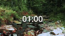 1 minute timer River with relaxation music - Relax with Timers