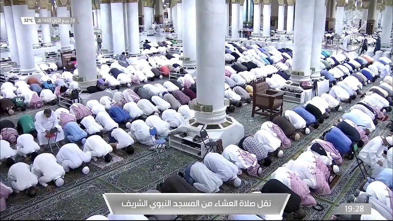 صلاة العشاء من #المسجد_النبوي الشريف بـ #المدينة_المنورة - 14430328هـ