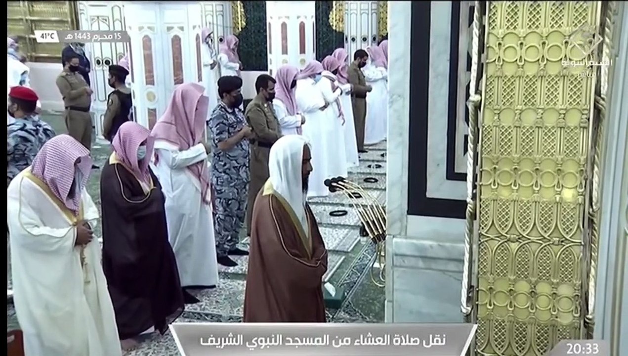 صلاة العشاء من #المسجد_النبوي بـ #المدينة_المنورة - الاثنين 14430115ه