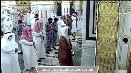 صلاة العشاء من #المسجد_النبوي بـ #المدينة_المنورة - الأحد 14430114هـ