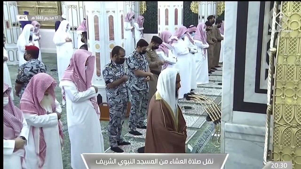 صلاة العشاء من #المسجد_النبوي بـ #المدينة_المنورة - الأربعاء 14430117ه