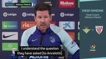 Simeone dismisses comparisons to Carlo Ancelotti's Real Madrid