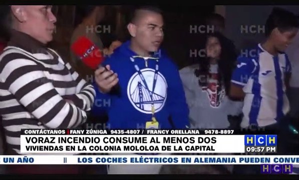 Voraz incendio consume al menos dos viviendas en la colonia Mololoa de la capital