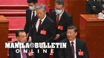 Former Chinese president Hu unexpectedly leaves Congress closing ceremony