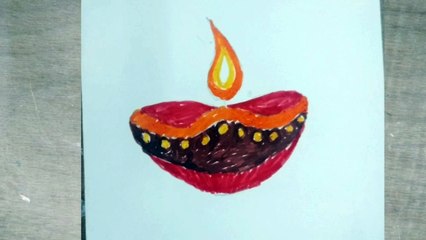 Diwali -Diwali Diya drawing