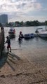 Car Drives into Water at Boat Ramp Almost Sinking Car