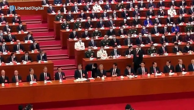 Purga pública del expresidente Hu Jintao expulsado a la fuerza del Congreso del Partido Comunista