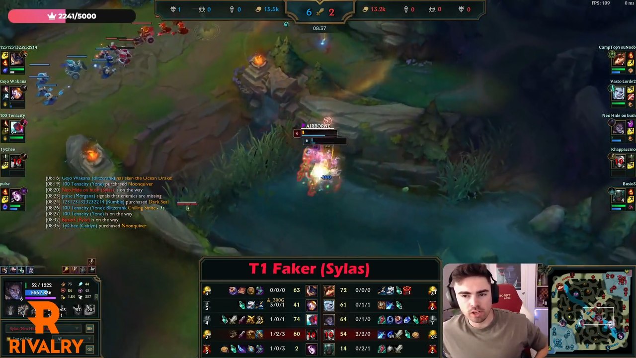 Un Blitzcrank détruit Faker en soloQ (League of Legends)