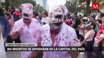 Entre máscaras y maquillaje, vuelve marcha Zombie en CdMx tras dos años