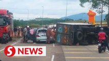 Elderly woman killed, husband and grandson injured in Johor car-lorry collision