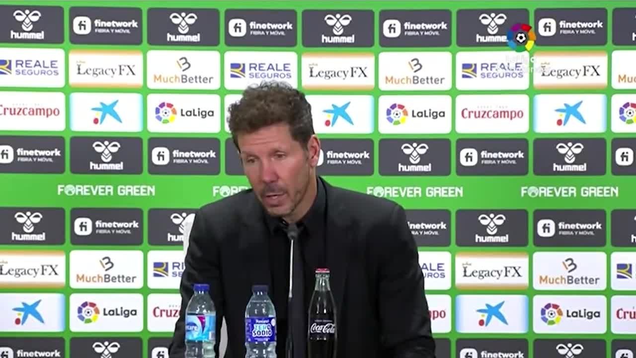 Rueda de prensa de Simeone tras la victoria ante el Betis por 1-2
