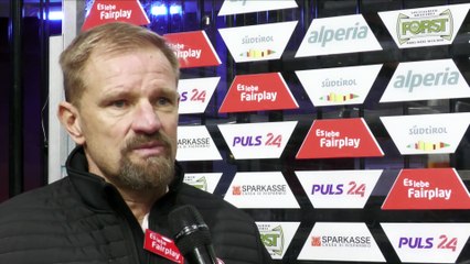 12.Runde: Petri Matikainen mit Statement zur 3:4 Niederlage in Bozen