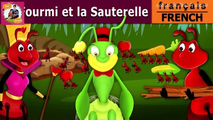 La Fourmi et la Sauterelle | Ant And The Grasshopper in French | Contes De Fées Français