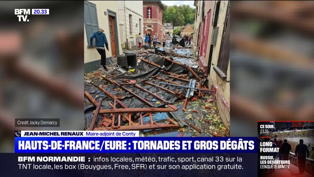Intempéries: La tornade a traversé le village en diagonale , raconte le maire d'une commune des Hauts-de-France