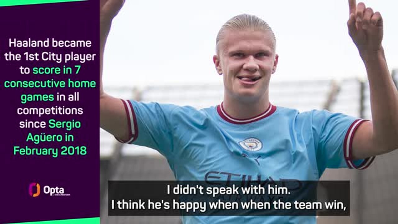 Guardiola backs Haaland for goals record but fears drought at any moment