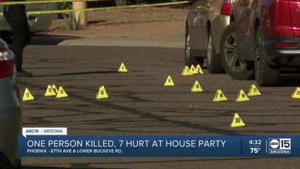 One dead, seven hurt in shooting at house party near 67th Avenue and Lower Buckeye Road