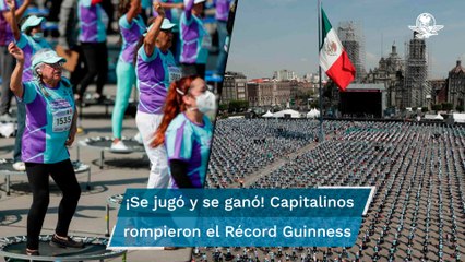 CDMX obtiene récord Guinness; Capitalinos rompen marca por clase de trampolines más grande del mund