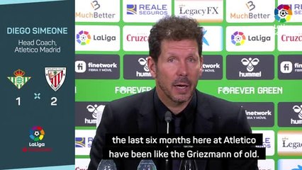 Download Video: Simeone hails 'leader' Griezmann after brace at Real Betis