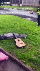 Decoración de Halloween terminó en una investigación policial