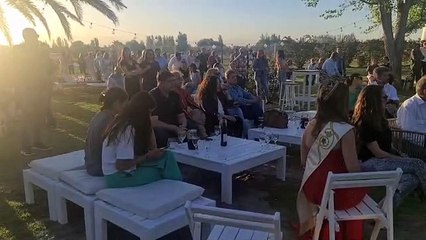 Autoridades en la presentación del Globo más grande en Junin