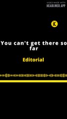 Editorial en inglés: You can't get there