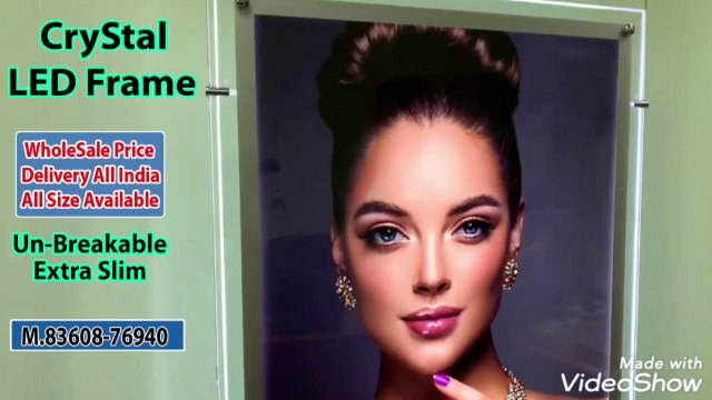 CRYSTAL LED FRAME WHOLESALE PRICE DELIVERY ALL OVER INDIA 8360876940 Non Breakble Crystal Frames