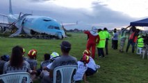 تحطم أجزاء من طائرة كورية إثر خروجها عن مدرج في مطار بالفيليبين