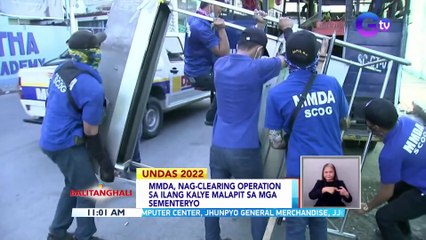 MMDA, nag-clearing operation sa ilang kalye malapit sa mga sementeryo | BT