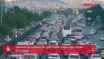 İstanbul'da haftanın ilk günü trafik yoğunluğu yüzde 51’e ulaştı