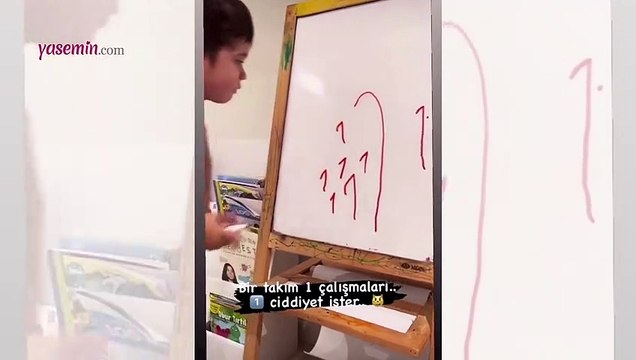 Fahriye Evcen'in oğlu Karan'ın videosu sosyal medyada ilgi gördü!