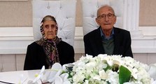 90 yaşındaki gelin ile 77 yaşındaki damat nikah masasında