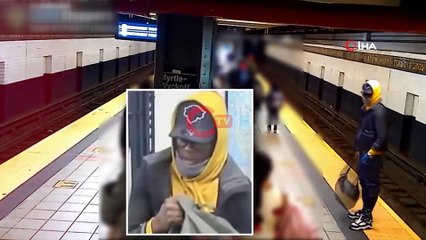 Brooklyn'de tren bekleyen yolcuyu rayları itti