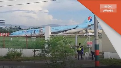 Kemalangan | Pesawat Korean Air terbabas dari landasan di Filipina