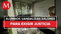 Vandalizan instalaciones del CCH Sur de la UNAM tras denuncia de abuso sexual