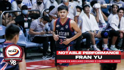 NCAA Season 98 | Notable Performance: Fran Yu (Letran vs Arellano)