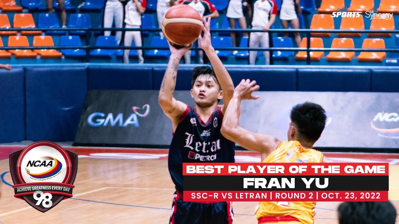 NCAA Season 98 | Best Player: Fran Yu (Letran vs SSC-R) | Men's Basketball Tournament Round 2