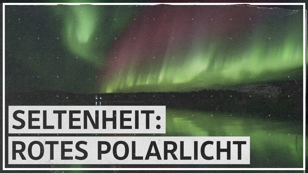 Seltene rote Nordlichter am Polarkreis gesichtet