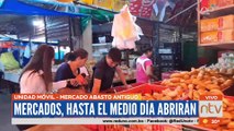 3er día de paro indefinido, la población acude a los mercados para abastecerse de alimentos.