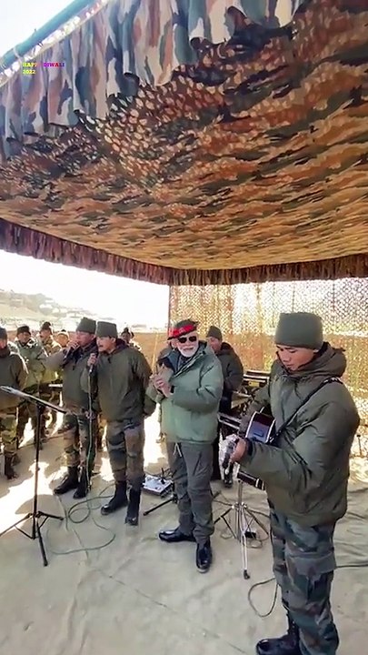 Prime Minister Narendra Modi Celebrates Diwali With Jawans In Kargil