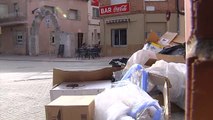 Montañas de basura por la huelga de recogida de residuos en Sant Sadurní