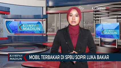 Mobil Terbakar Di Spbu Sopir Luka Bakar