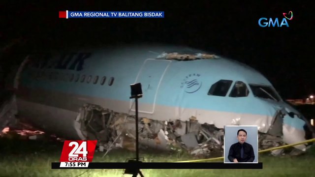 Korean Air Flight KE 631, lumagpas sa runway ng Mactan-cebu Int'l Airport; 173 pasahero at crew, ligtas | 24 Oras