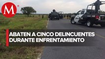 Abate Fuerza Civil a cinco presuntos delincuentes en China, Nuevo León