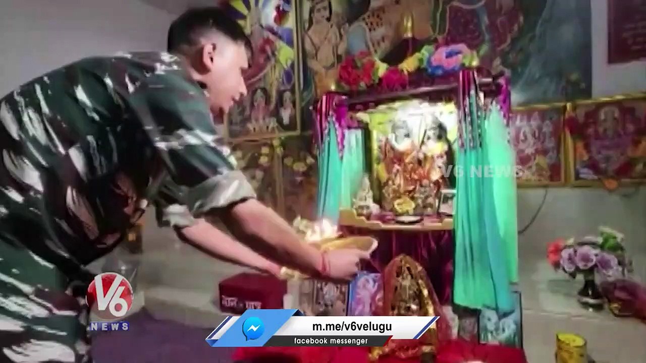 CRPF Jawans Celebrating Diwali At Border _ V6 News