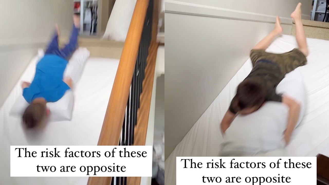 Tell us you're the youngest child without telling us *Mattress Slide Fun!*